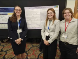 Lauren Weiss and her Research Team stand by their poster presentation