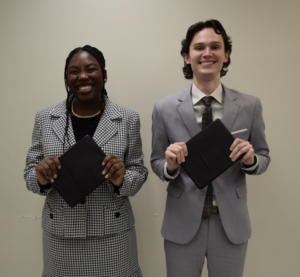Duo partners Jessie Philips and Briggs Maynor pose for team pictures